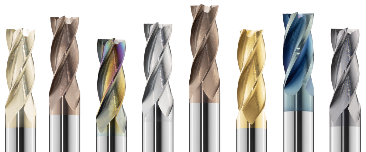 Gruppe beschichteter Fräser